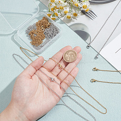 20Pcs 2 Colors 304 Stainless Steel Cable Chain Necklaces Set&nbsp;MAK-NB0001-23
