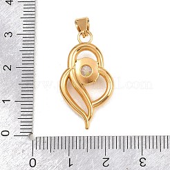 316 Surgical Stainless Steel Micro Pave Clear Cubic Zirconia Pendants&nbsp;STAS-A137-02C-G