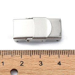 Non-Tarnish 201 Stainless Steel Watch Band Clasps&nbsp;STAS-C089-05A-P