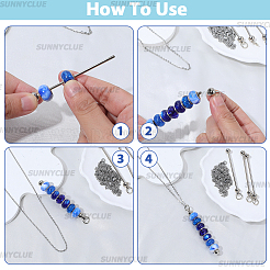 6Pcs 304 Stainless Steel Cable Chain Necklaces&nbsp;MAK-SC0001-46