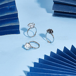 6Pcs 3 Style Adjustable Brass Ring Components&nbsp;FIND-PH0010-35