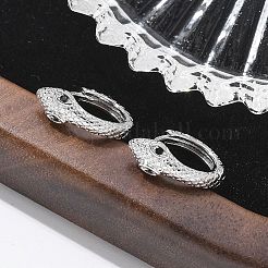 Brass Cubic Zirconia Hoop Earrings&nbsp;EJEW-Q014-08P