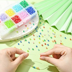 3000Pcs 10 Colors Eco-Friendly Transparent Acrylic Beads&nbsp;TACR-CJ0001-15