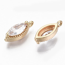 Brass Micro Pave Cubic Zirconia Charms&nbsp;KK-S359-069-RS