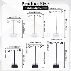 2 Sets 2 Styles T-Bar Iron Earring Display Stand Holder&nbsp;EDIS-FG0001-57