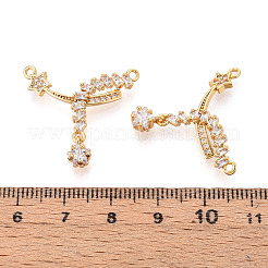 Brass Micro Pave Cubic Zirconia Pendants&nbsp;KK-N263-31G