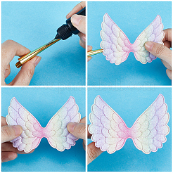 40Pcs 4 Colors Angel Wing Shape Sew on Patches Applique&nbsp;FIND-GF0005-44