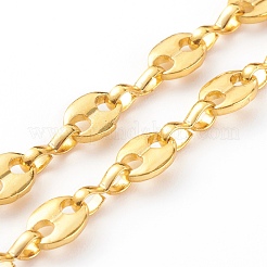 Brass Coffee Bean Chain Necklaces&nbsp;NJEW-JN03407