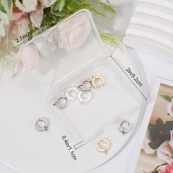 12Pcs 3 Colors 201 Stainless Steel Huggie Hoop Earrings Findings&nbsp;STAS-SC0004-52