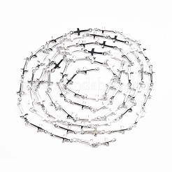 Non-Tarnish 201 Stainless Steel Cross & Oval Link Chains&nbsp;STAS-N092-109