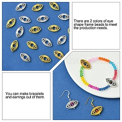 30Pcs 2 Colors Tibetan Style Alloy Bead Frame&nbsp;TIBE-YW0001-63