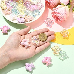 60Pcs 2 Styles UV Plating Opaque Acrylic Beads&nbsp;MACR-CJ0002-36