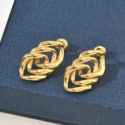 304 Stainless Steel Stud Earrings for Women&nbsp;EJEW-K333-15G