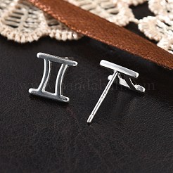 925 Sterling Silver Stud Earrings&nbsp;EJEW-K303-01S-03