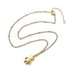 Ion Plating(IP) 304 Stainless Steel Pendant Necklace&nbsp;NJEW-K255-22G