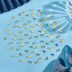 180Pcs Rectangle Brass Belt Loop Fastener&nbsp;KK-CY0001-12G