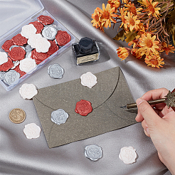 60Pcs 3 Colors Heart Adhesive Wax Seal Stickers&nbsp;DIY-CP0010-21