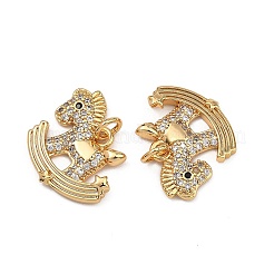 SHEGRACE Brass Micro Pave Clear Cubic Zirconia Pendants&nbsp;XGRQ4S770-747G