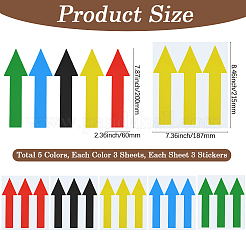 15 Sheets 5 Styles Rectangle Self-Adhesive Arrows Guide Label Sticker Paper&nbsp;DIY-GF0013-07