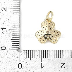 Rack Plating Brass Micro Pave Cubic Zirconia Pendants&nbsp;KK-H509-23G-01