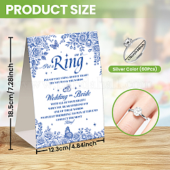 60Pcs Adjustable Alloy Rhinestone Finger Rings&nbsp;RJEW-CL0001-04B
