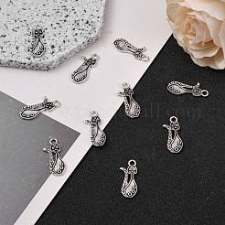 Tibetan Style Alloy Kitten Pendant Settings for Enamel&nbsp;X-PALLOY-A15359-AS-NF