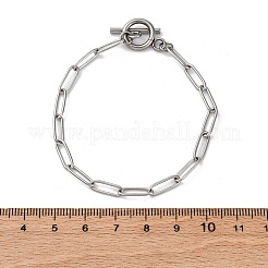 Tarnish Resistant 304 Stainless Steel Paperclip Chain Bracelets&nbsp;BJEW-JB04967