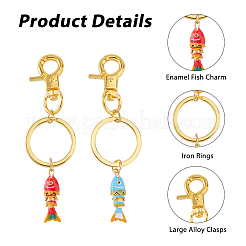 6Pcs Brass Cubic Zirconia and Enamel Pendant Decorations&nbsp;KEYC-HS00008