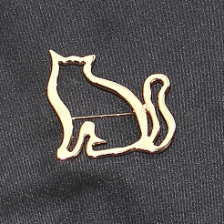 Cat Outline Alloy Brooch&nbsp;PW-WG63C11-01