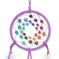 Synthetic & Natural Mixed Stone Pendant Decorations&nbsp;AJEW-I059-11A
