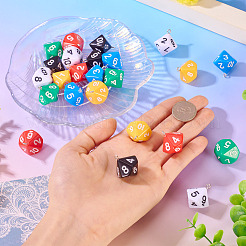 24Pcs 6 Colors Acrylic Pendants&nbsp;OACR-TA0003-74