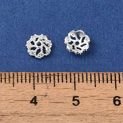 Rack Plating Brass Beads Caps&nbsp;KK-B088-02A-S