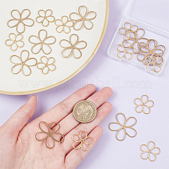 20Pcs 2 Style Brass Filigree Joiners&nbsp;KK-BC0011-66