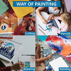 1Pc PET Hollow Out Drawing Painting Stencils&nbsp;DIY-MA0005-57