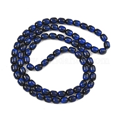 Dyed Imitation Tiger Eye Glass Beads Strands&nbsp;GLAA-H040-02A