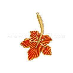 Autumn 304 Stainless Steel Enamel Pendants&nbsp;STAS-OY005-13G