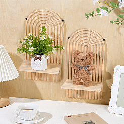 Wood Wall Storage Rack&nbsp;AJEW-WH0796-43A