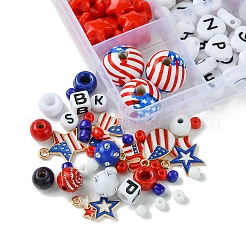 DIY Independence Day Jewelry Making Findings Kits&nbsp;DIY-FS0006-52