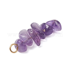 10Pcs 5 Colors 12 Constellation Natural Citrine & Golden Sheen Obsidian & Rose Quartz & South Red Agate & Amethyst Pendants&nbsp;PALLOY-JF02839-09