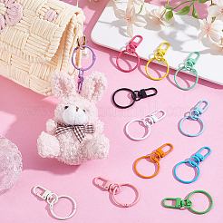 32Pcs 16 Colors Baking Paint Zinc Alloy with Iron Swivel Snap Clasps and Rings&nbsp;FIND-PH0024-03