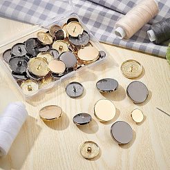 48pcs 6 Style Alloy Shank Buttons&nbsp;DIY-CA0004-59