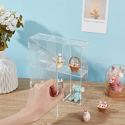 6 Grids Plastic Model Organizer Display Case&nbsp;AJEW-WH0472-76