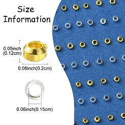 1200Pcs 2 Colors Brass Crimp Beads&nbsp;KK-FS0001-38
