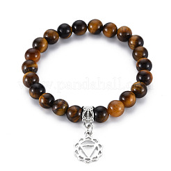 Reiki Natural Mixed Stone Stretch Bracelets for Girl Women&nbsp;BJEW-S145-001