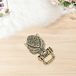 1Pc Tibetan Style Wolf Shaped Brass Shackle Clasps&nbsp;FIND-CY0002-14A