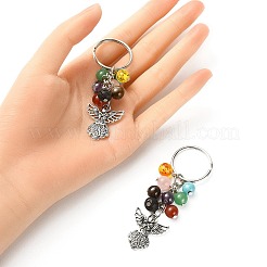 Mixed Gemstone Beads Keychain&nbsp;KEYC-YW0001-04