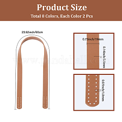 16Pcs 8 Colors Imitation Leather Bag Handles&nbsp;FIND-BBC0004-51