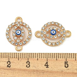 Alloy Blue Enamel Evil Eye Connector Charms&nbsp;ENAM-S003-03G