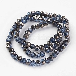 Electroplate Transparent Glass Beads Strands&nbsp;EGLA-A034-T3mm-P11
