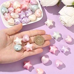 20Pcs 2 Styles UV Plating Opaque Acrylic Beads&nbsp;SACR-YW0002-13
